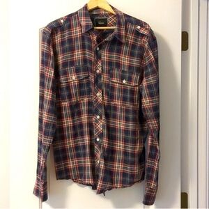 Men’s Rails button down cotton plaid shirt sz L